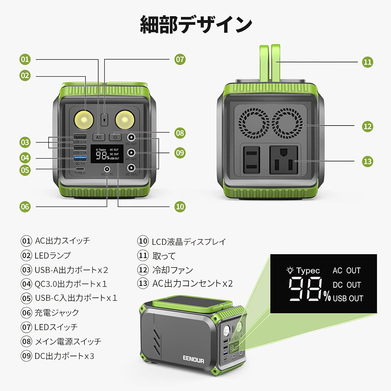 EENOUR_ポータブル電源 P201_商品説明画像_08